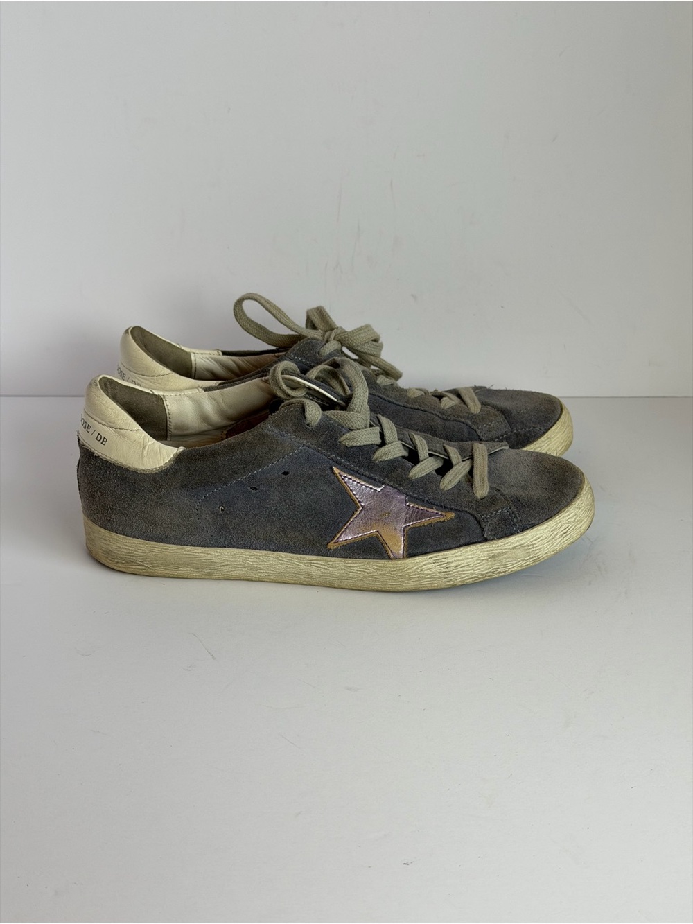 Golden Goose Deluxe Brand Suede Distressed Sneakers Women’s EU 37 US 7 Gray